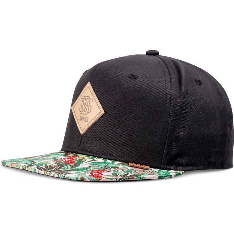 djinns-flat-brim-woven-jungle-rev-black-and-green-snapback-cap