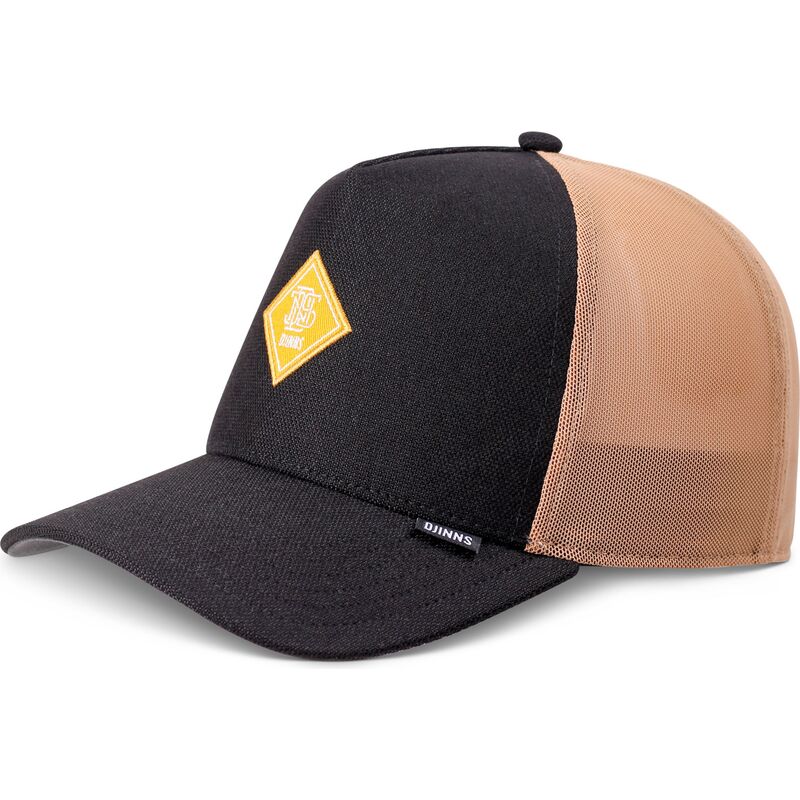 djinns-hft-finefine-mesh-black-and-beige-trucker-hat