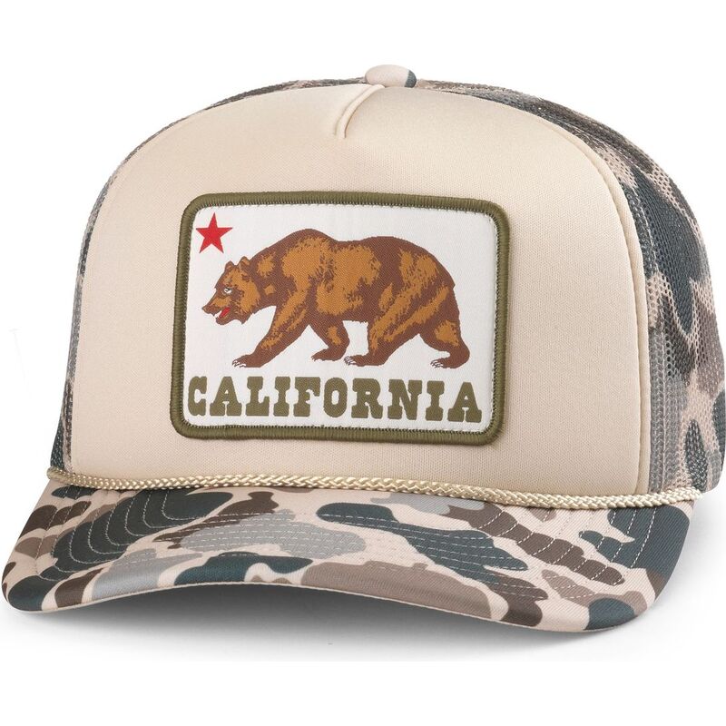 american-needle-mallard-foamy-california-bear-camouflage-and-beige-trucker-hat american-needle-mallard-foamy-california-bear-camouflage-and-beige-trucker-hat