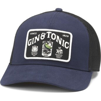 American Needle Archive Valin Gin And Tonic Cocktails Navy Blue and Black Trucker Hat