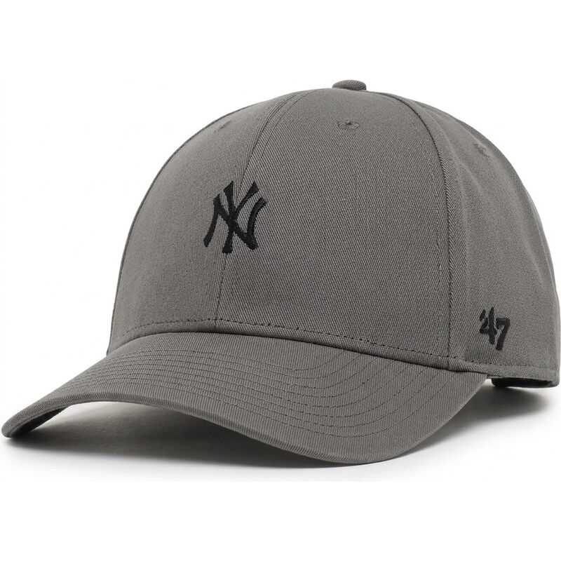 47-brand-curved-brim-black-logo-mvp-base-runner-legend-new-york-yankees-mlb-grey-adjustable-cap 47-brand-curved-brim-black-logo-mvp-base-runner-legend-new-york-yankees-mlb-grey-adjustable-cap