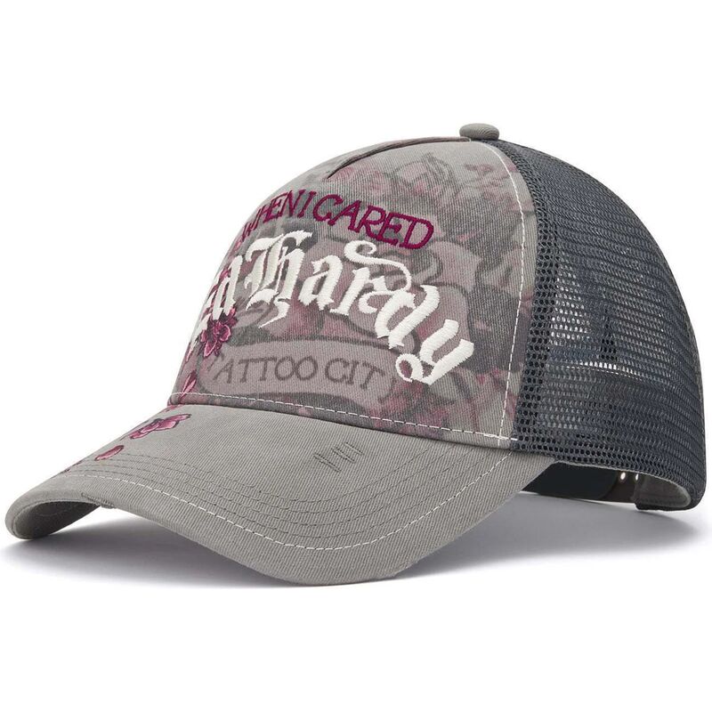 ed-hardy-floral-tattoo-city-vintage-wash-grey-trucker-hat ed-hardy-floral-tattoo-city-vintage-wash-grey-trucker-hat