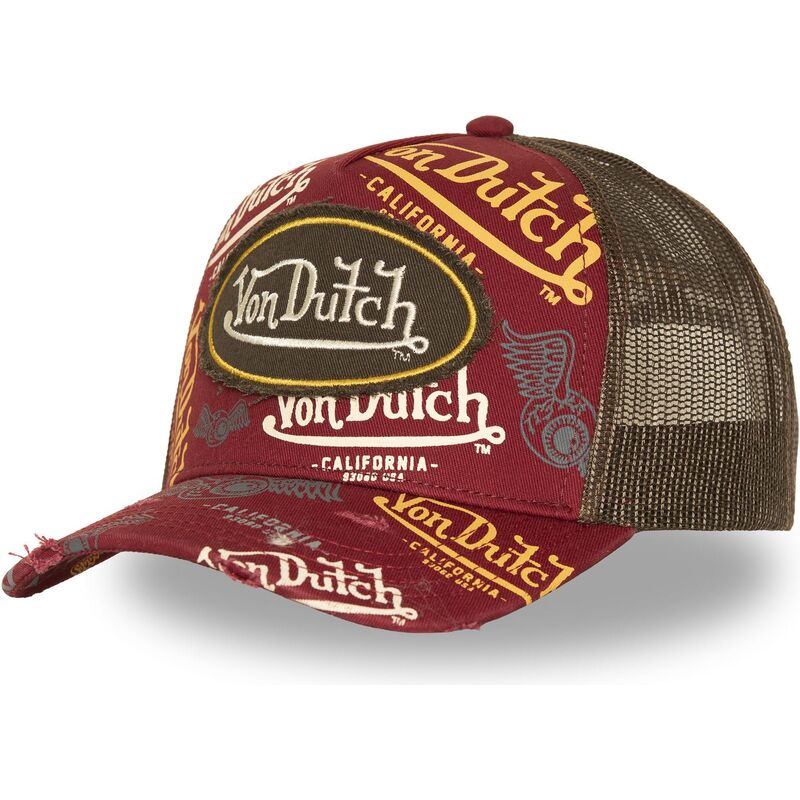 von-dutch-cafe13-red-trucker-hat von-dutch-cafe13-red-trucker-hat
