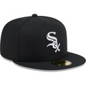 new-era-flat-brim-59fifty-rhinestone-badge-chicago-white-sox-mlb-black-fitted-cap