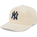 new-era-curved-brim-navy-blue-logo-19twenty-na-lifestyle-f1-new-york-yankees-mlb-beige-adjustable-cap