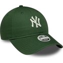 new-era-curved-brim-women-9twenty-league-essential-midi-new-york-yankees-mlb-green-adjustable-cap