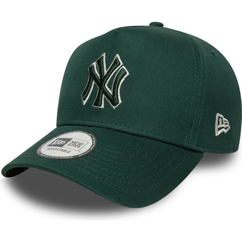 new-era-curved-brim-green-logo-e-frame-team-outline-new-york-yankees-mlb-green-snapback-cap