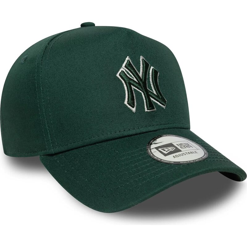 new-era-curved-brim-green-logo-e-frame-team-outline-new-york-yankees-mlb-green-snapback-cap