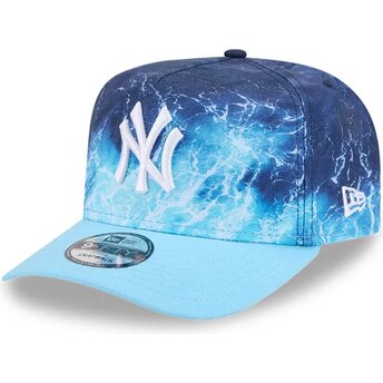 New Era Curved Brim 9FIFTY A Frame Deep Water New York Yankees MLB Blue Snapback Cap