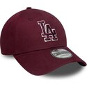 new-era-curved-brim-maroon-logo-9forty-team-outline-los-angeles-dodgers-mlb-maroon-adjustable-cap