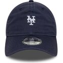 new-era-curved-brim-9twenty-washed-mini-logo-new-york-mets-mlb-navy-blue-adjustable-cap