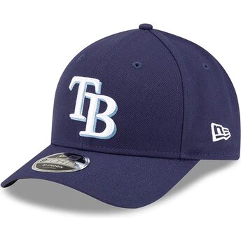 New Era Curved Brim 9FORTY M-Crown Player Replica Tampa Bay Rays MLB Navy Blue Snapback Cap