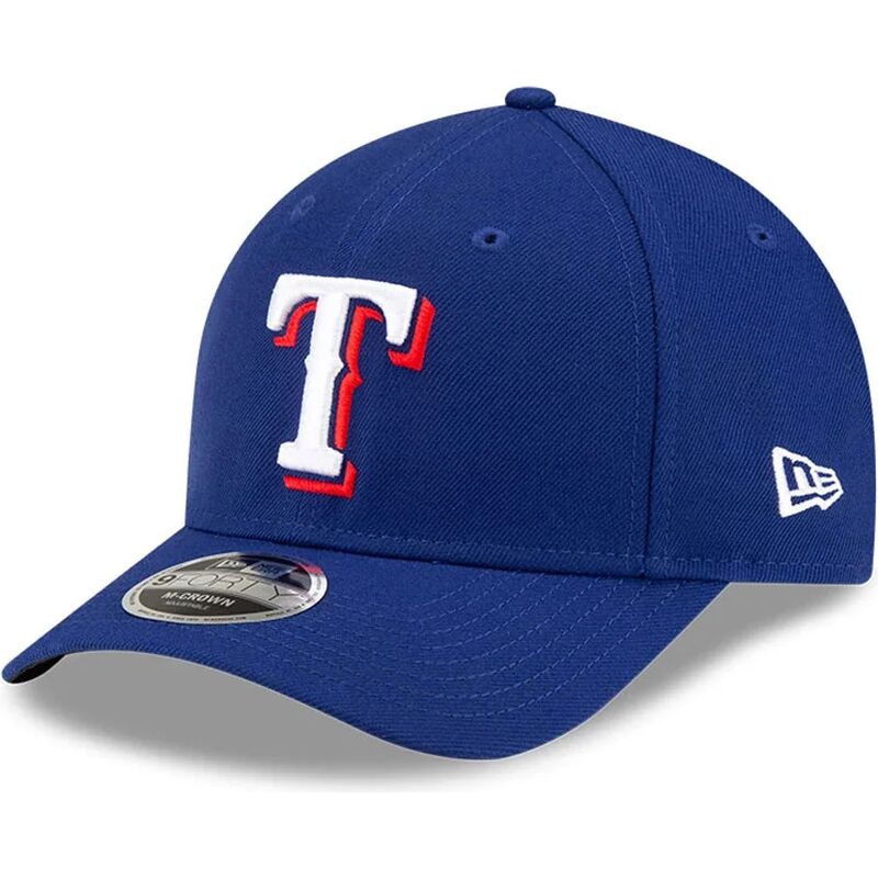 new-era-curved-brim-9forty-m-crown-player-replica-texas-rangers-mlb-blue-snapback-cap
