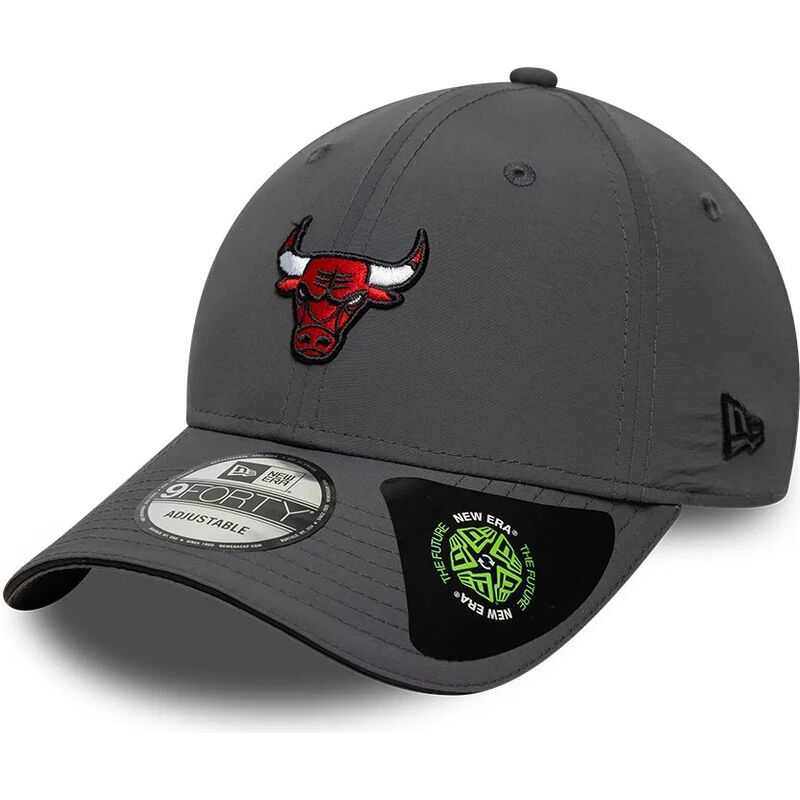 new-era-curved-brim-9forty-recycled-chicago-bulls-nba-grey-adjustable-cap