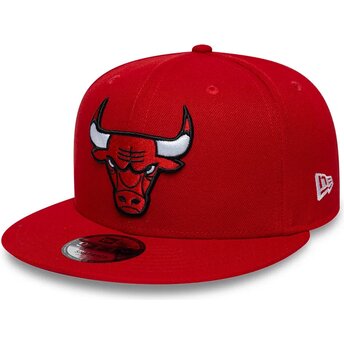 New Era Flat Brim 9FIFTY Chicago Bulls NBA Red Snapback Cap