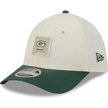 New Era Curved Brim 39THIRTY M-Crown Training 2026 Green Bay Packers NFL Green and Beige Fitted Cap