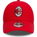new-era-curved-brim-youth-9forty-core-ac-milan-serie-a-red-adjustable-cap