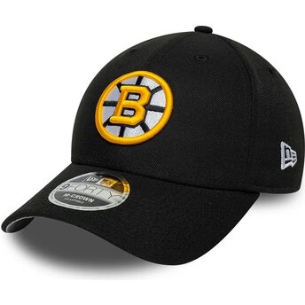 New Era Curved Brim 9FORTY M-Crown Team Boston Bruins NHL Black Snapback Cap