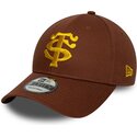 new-era-curved-brim-9forty-seasonal-stade-toulousain-top-14-brown-snapback-cap