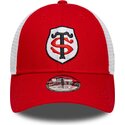 new-era-youth-9forty-league-stade-toulousain-top-14-red-and-white-adjustable-trucker-hat