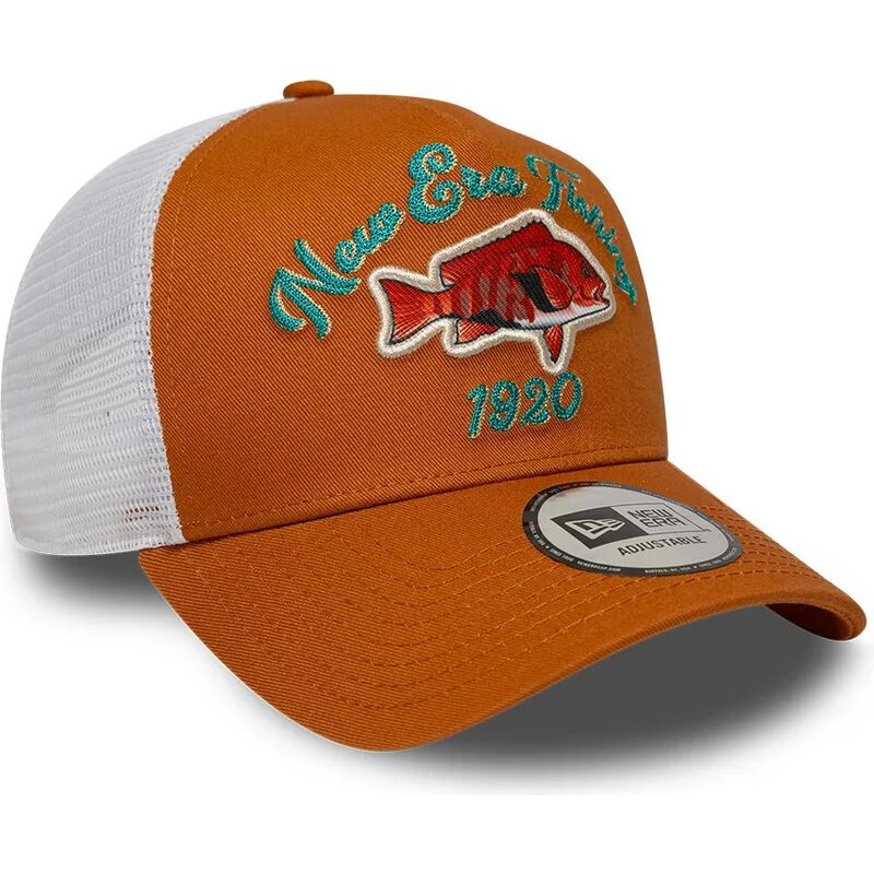 new-era-a-frame-fishing-orange-and-white-trucker-hat new-era-a-frame-fishing-orange-and-white-trucker-hat