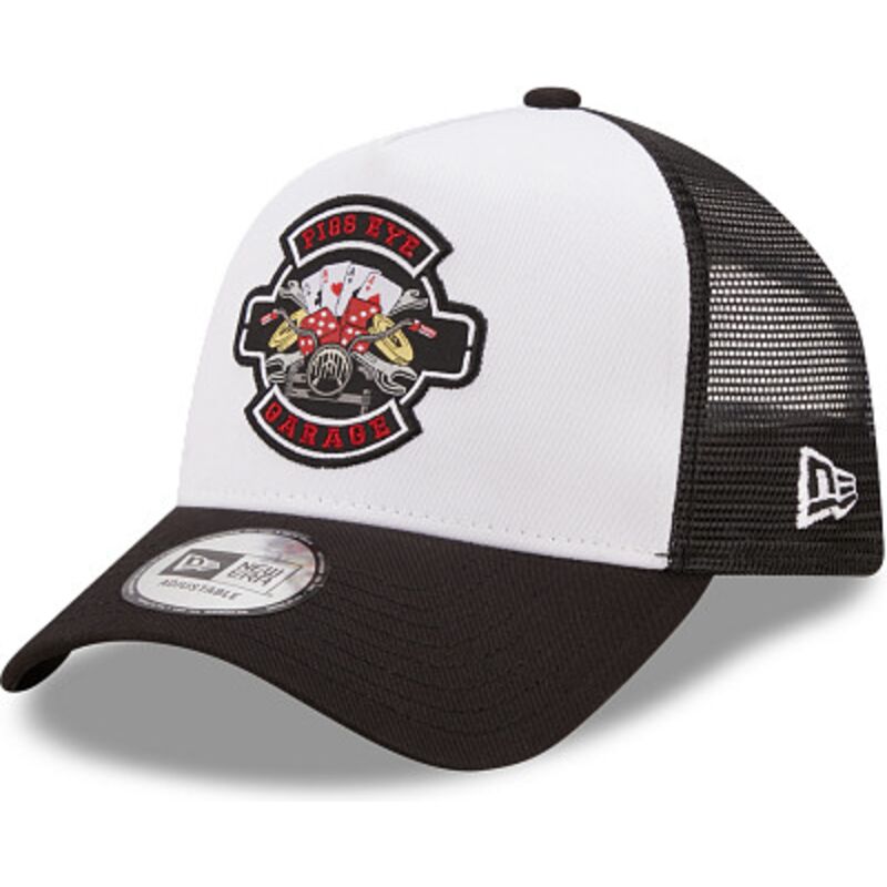 new-era-a-frame-location-icon-pigs-eye-garage-black-and-white-trucker-hat