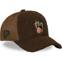 capslab-tasmanian-devil-loo14-taz-looney-tunes-brown-trucker-hat