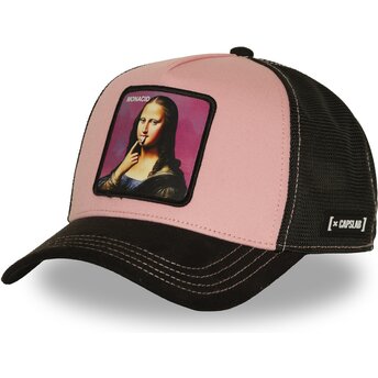 Capslab Mona Lisa Acid ART1 MONA Monacid Famous Pink and Black Trucker Hat