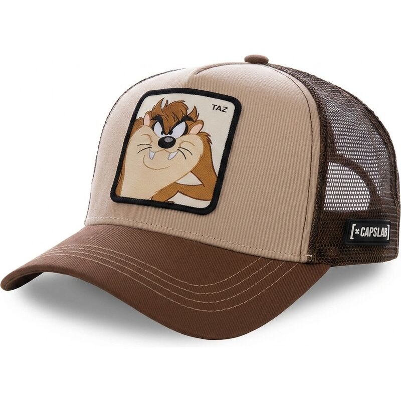 capslab-tasmanian-devil-loo-taz2r-looney-tunes-brown-trucker-hat