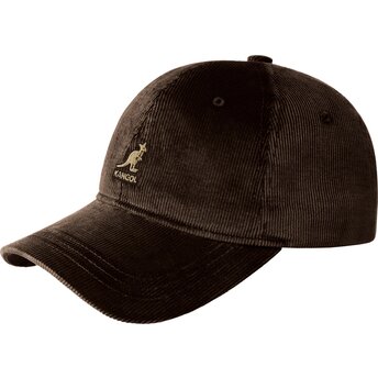 Kangol Curved Brim Cord Baseball Brown Adjustable Cap