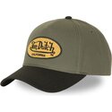 von-dutch-curved-brim-terry-fk-green-and-black-snapback-cap