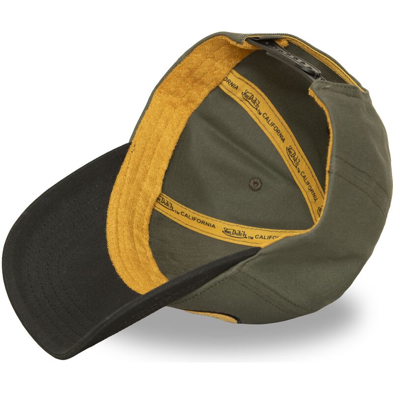 von-dutch-curved-brim-terry-fk-green-and-black-snapback-cap von-dutch-curved-brim-terry-fk-green-and-black-snapback-cap