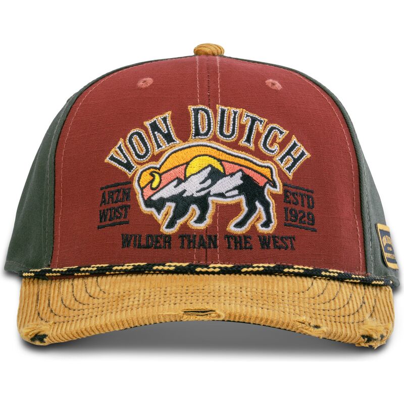 von-dutch-curved-brim-sem15-red-and-grey-snapback-cap