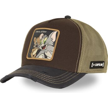 Capslab Tom and Jerry TAJ9 JAT Looney Tunes Brown Trucker Hat