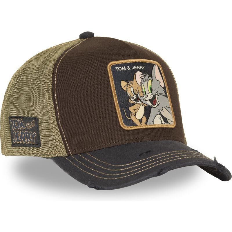 capslab-tom-and-jerry-taj9-jat-looney-tunes-brown-trucker-hat