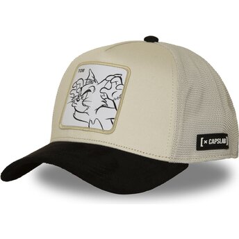 Capslab Tom TAJ9 BICO Looney Tunes Beige and Black Trucker Hat