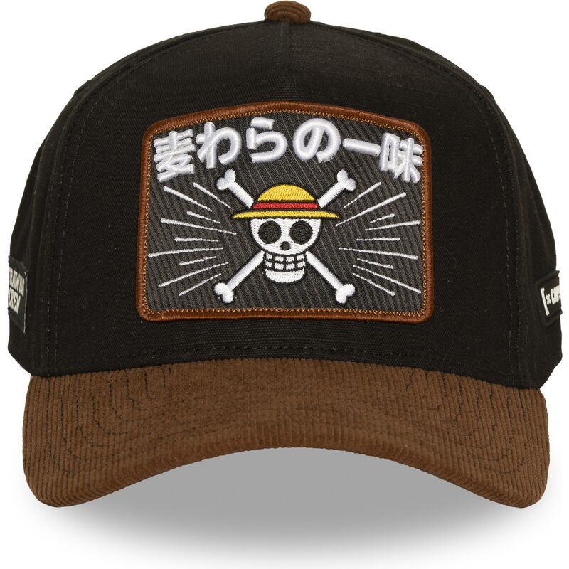 capslab-straw-hat-pirates-op8-mug-one-piece-brown-trucker-hat capslab-straw-hat-pirates-op8-mug-one-piece-brown-trucker-hat