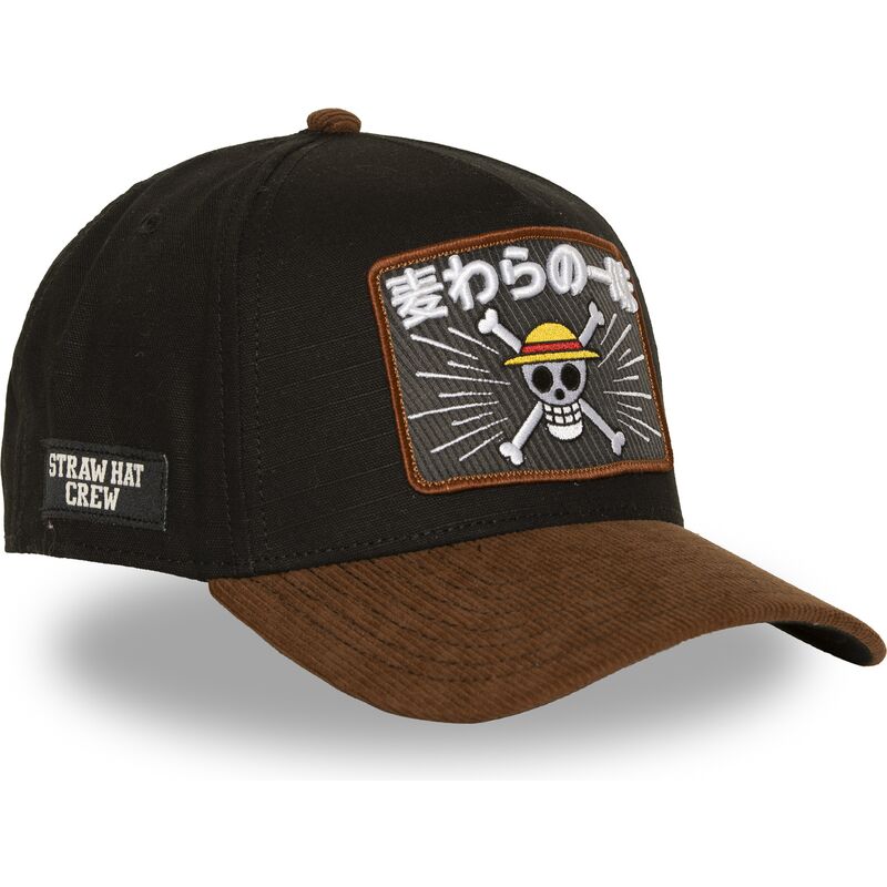 capslab-straw-hat-pirates-op8-mug-one-piece-brown-trucker-hat capslab-straw-hat-pirates-op8-mug-one-piece-brown-trucker-hat
