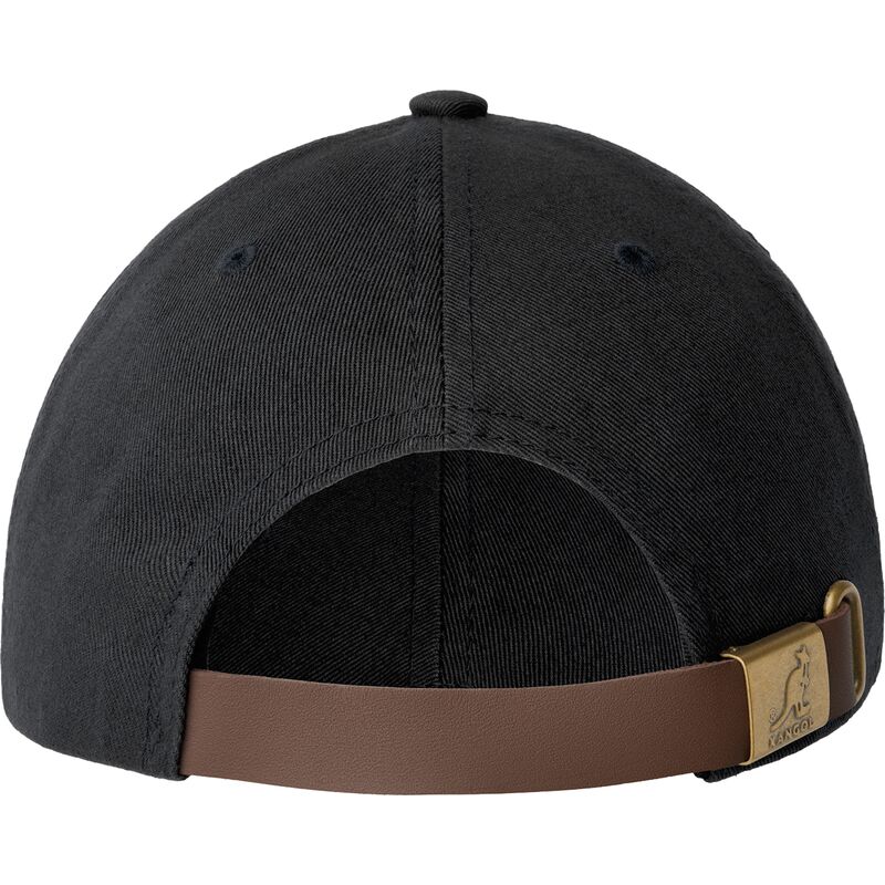 kangol-curved-brim-washed-baseball-black-adjustable-cap