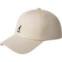 kangol-curved-brim-washed-baseball-khaki-beige-adjustable-cap