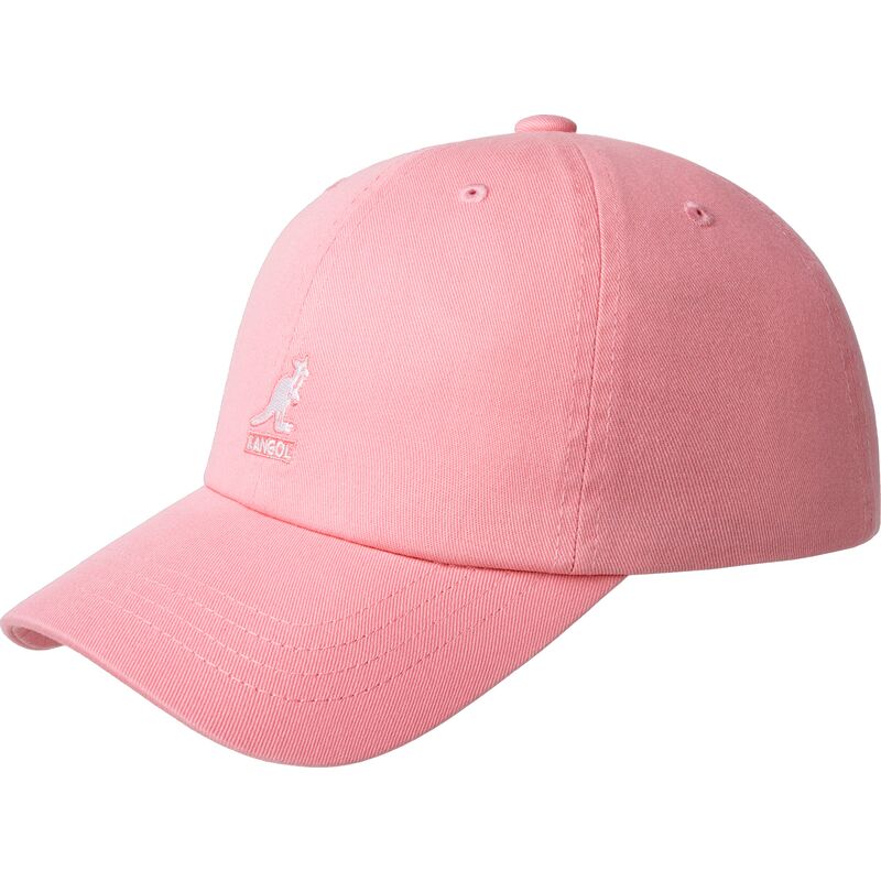 kangol-curved-brim-washed-baseball-pepto-pink-adjustable-cap kangol-curved-brim-washed-baseball-pepto-pink-adjustable-cap