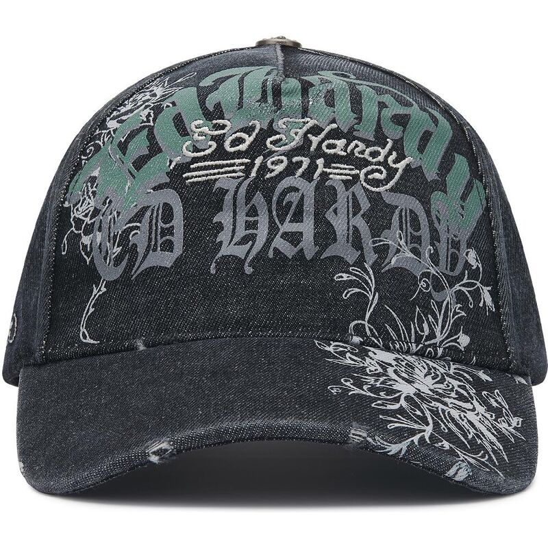 ed-hardy-curved-brim-distressed-floral-gothic-black-adjustable-cap