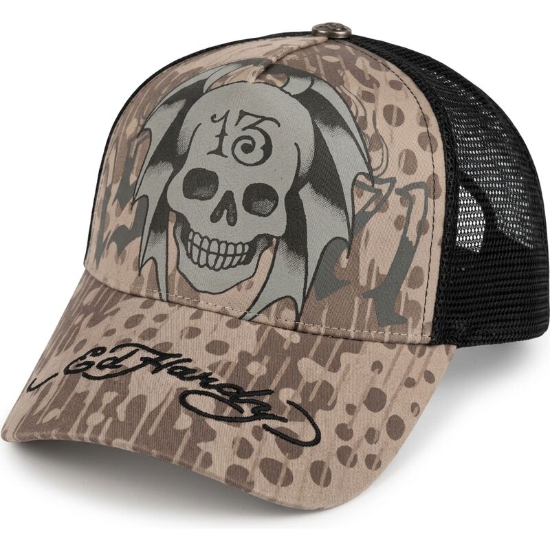 ed-hardy-13-skull-grey-and-black-trucker-hat ed-hardy-13-skull-grey-and-black-trucker-hat