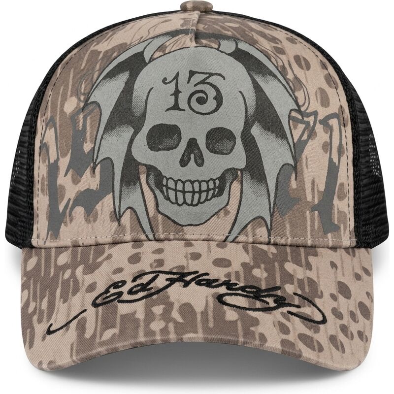 ed-hardy-13-skull-grey-and-black-trucker-hat ed-hardy-13-skull-grey-and-black-trucker-hat