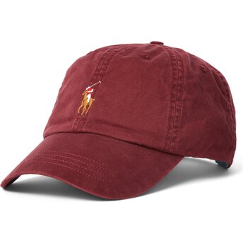 Polo Ralph Lauren Curved Brim Classic Sport Rich Ruby Red Adjustable Cap
