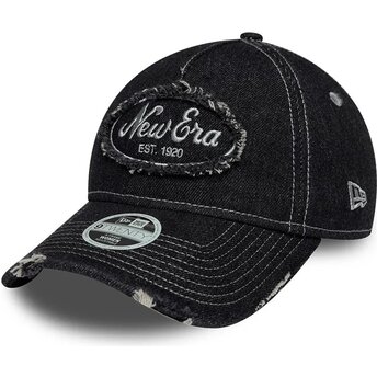 New Era Curved Brim Women 9TWENTY A Frame Distress Black...