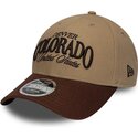 new-era-curved-brim-9forty-m-crown-wordmark-denver-colorado-brown-adjustable-cap