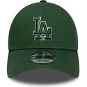 new-era-curved-brim-green-logo-9forty-team-outline-los-angeles-dodgers-mlb-green-adjustable-cap