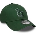 new-era-curved-brim-green-logo-9forty-team-outline-los-angeles-dodgers-mlb-green-adjustable-cap