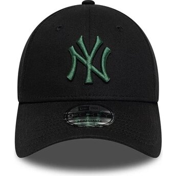 New Era Curved Brim Dark Green Logo 9FORTY League...